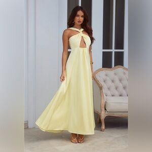 Lavish Lover Midi Dress Yellow
